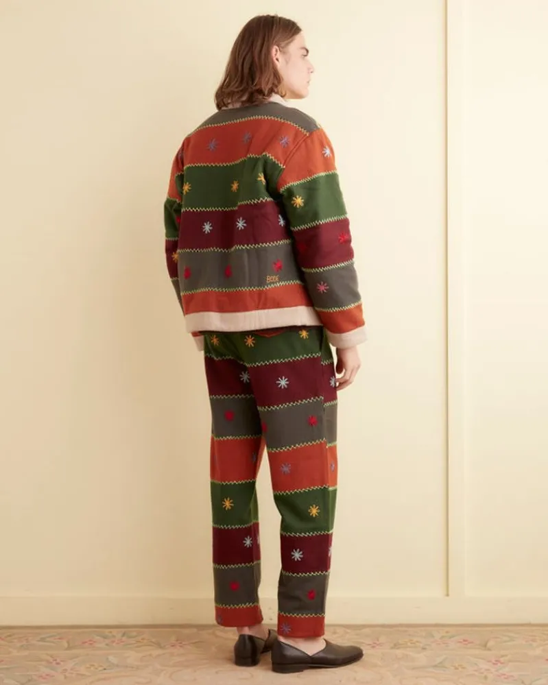 Trousers & Pants<BODE Embroidered Autumn Quilt Trousers