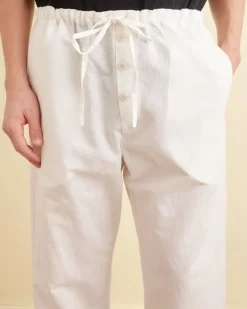 Trousers & Pants<BODE Embroidered Blackjack Pajama Pants White
