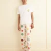 Cut & Sew<BODE Embroidered Bouquet Pocket Tee Cream