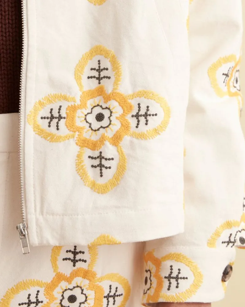 Outerwear<BODE Embroidered Buttercup Jacket Ecru