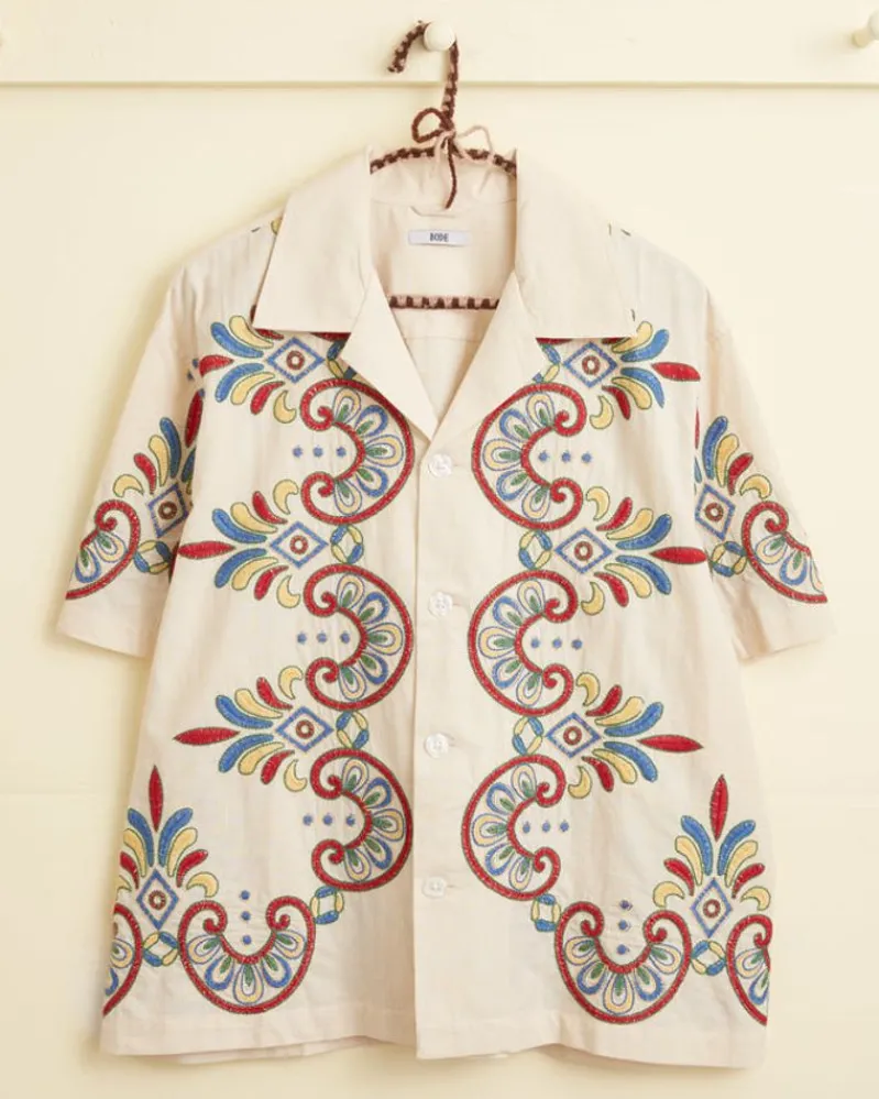 Shirts<BODE Embroidered Carnival Short Sleeve Shirt