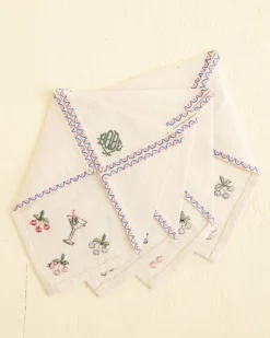 Accessories<BODE Embroidered Cocktail Napkins