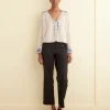 Tops<BODE Embroidered Cornflower Top Blue/Cream