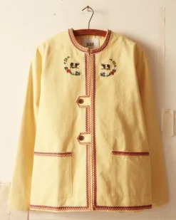 Outerwear<BODE Embroidered Cow Jacket Yellow