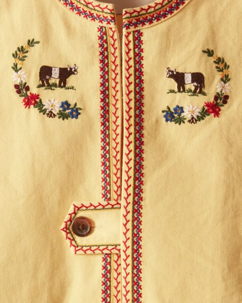 Outerwear<BODE Embroidered Cow Jacket Yellow