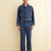 Outerwear<BODE Embroidered Denim Jacket Indigo