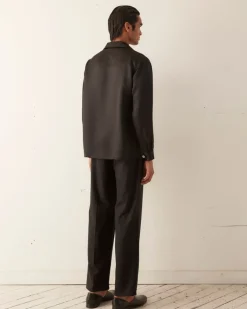 Shirts<BODE Embroidered Leafwing Long Sleeve Shirt Black