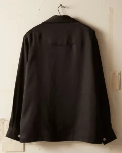 Shirts<BODE Embroidered Leafwing Long Sleeve Shirt Black