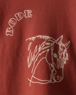 Cut & Sew<BODE Embroidered Pony Crewneck Brown