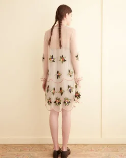 Dresses<BODE Embroidered Suncherry Dress White/Multi