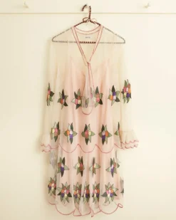 Dresses<BODE Embroidered Suncherry Dress White/Multi