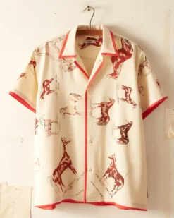 Shirts<BODE Equine Short Sleeve Shirt Cream