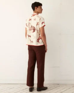 Shirts<BODE Equine Short Sleeve Shirt Cream
