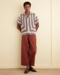 Shirts<BODE Flagship Crochet Shirt - Lavender