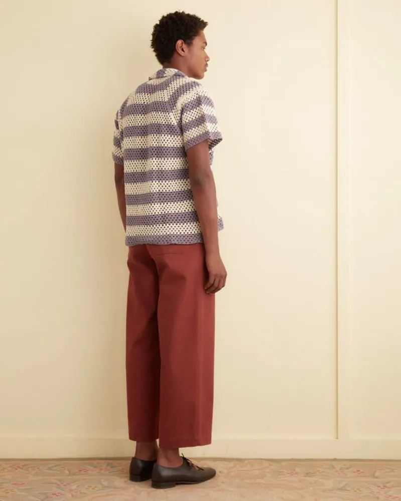 Shirts<BODE Flagship Crochet Shirt - Lavender