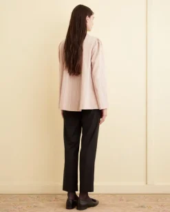 Tops<BODE Flannel Ticking Jonas Shirt Pink