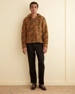 Knitwear<BODE Fleece Tie-Up Pullover Orange