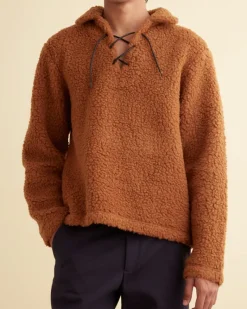 Knitwear<BODE Fleece Tie-Up Pullover Caramel