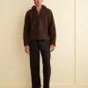 Knitwear<BODE Fleece Tie-Up Pullover - Dark Brown