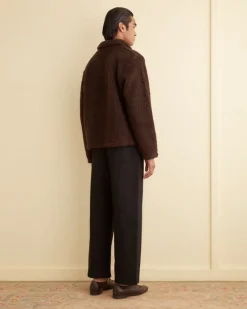 Knitwear<BODE Fleece Tie-Up Pullover - Dark Brown