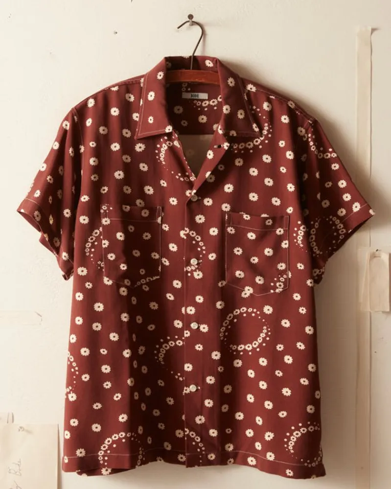 Shirts<BODE Fleur D'Air Short Sleeve Shirt Brown