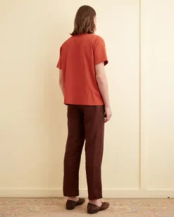 Cut & Sew<BODE Flocked Nouveau Tee - Red
