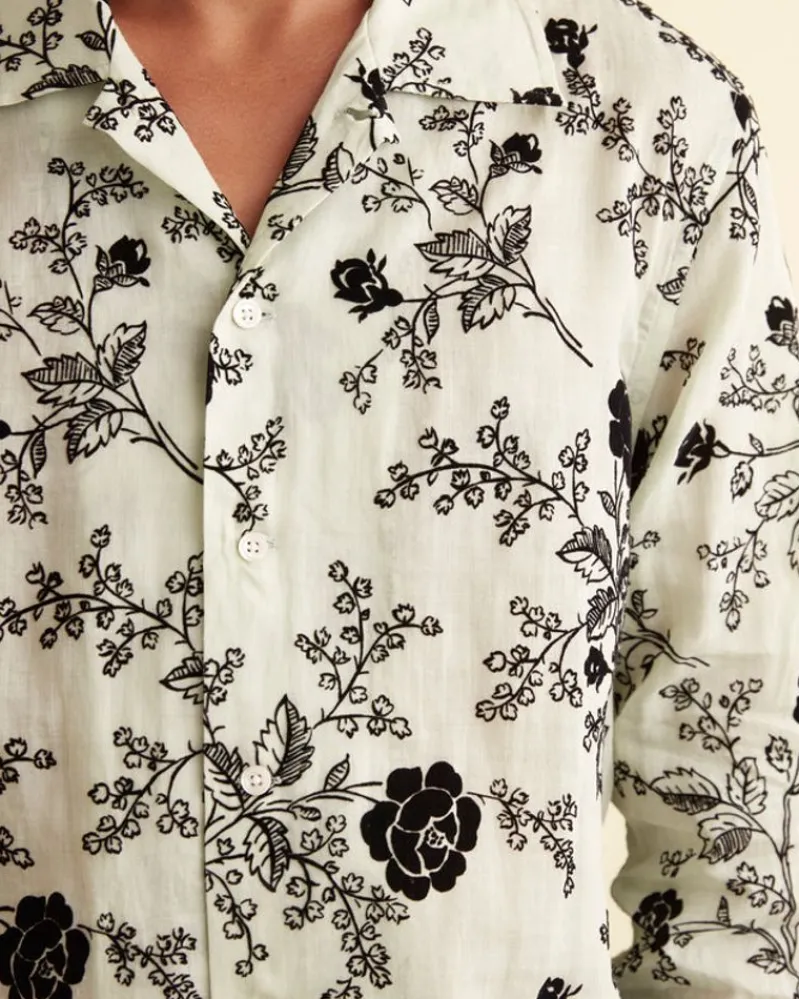 Shirts<BODE Flocked Sweetunia Long Sleeve Shirt Mint