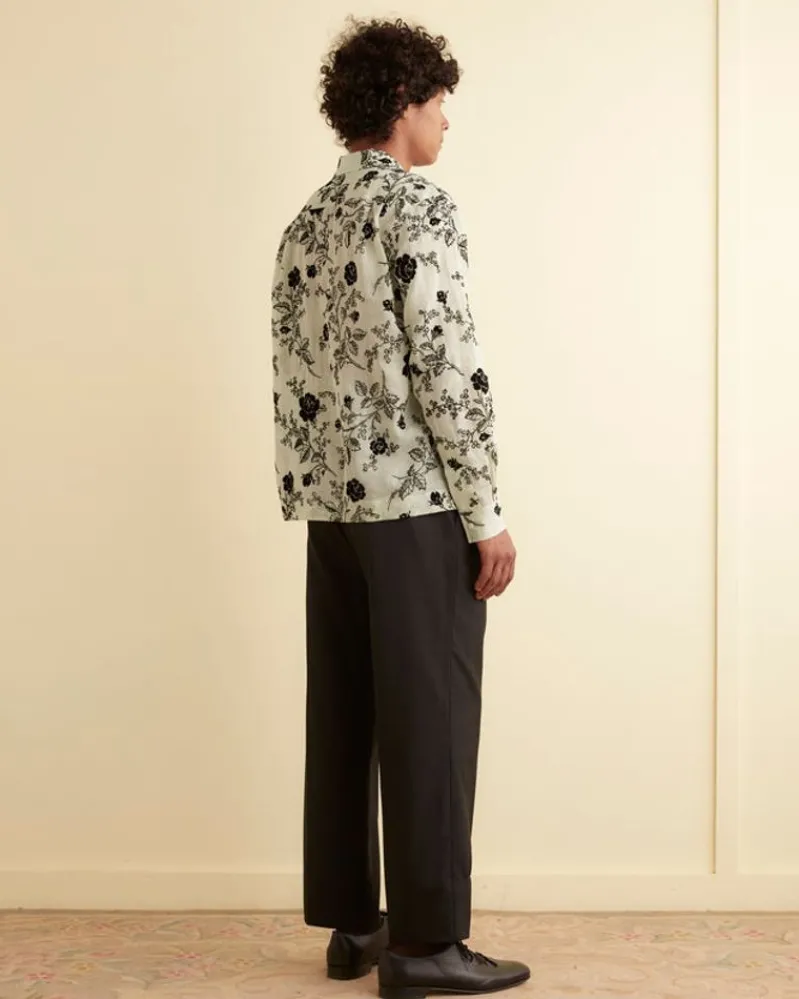Shirts<BODE Flocked Sweetunia Long Sleeve Shirt Mint