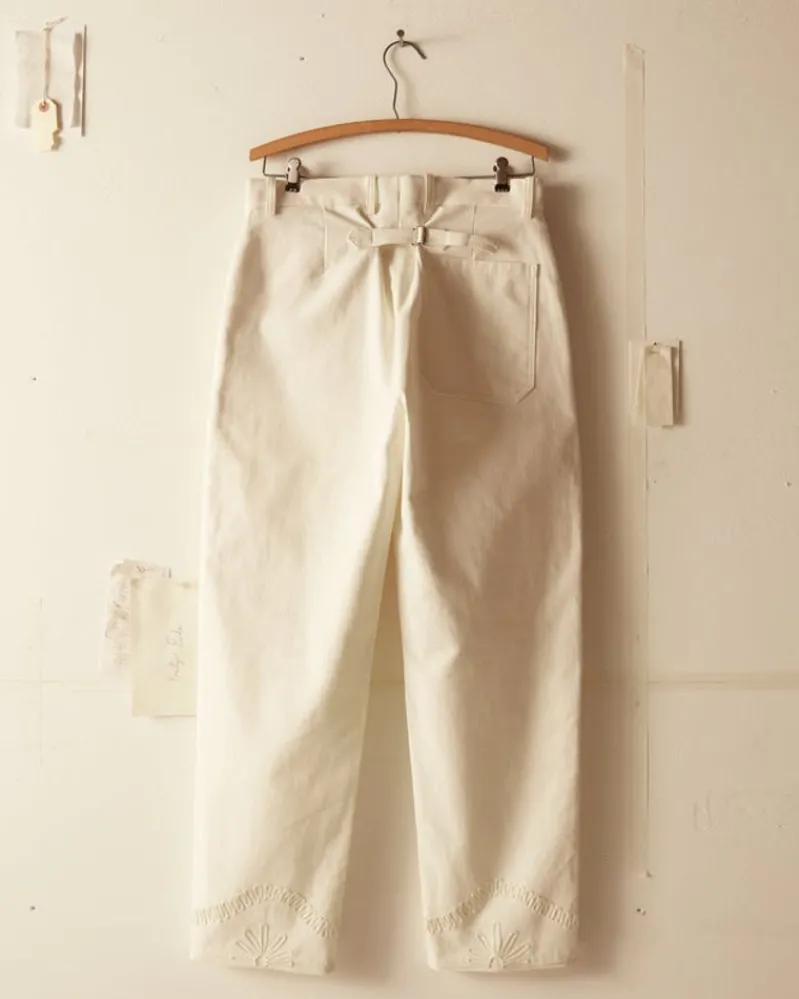 Trousers & Pants<BODE Floral Cording Trousers - White