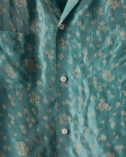 Shirts<BODE Floral Flocked Long Sleeve Shirt