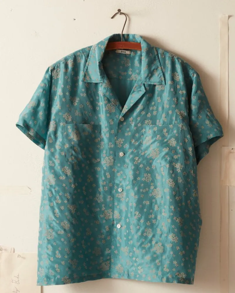Shirts<BODE Floral Flocked Short Sleeve Shirt