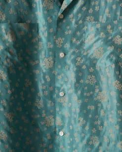 Shirts<BODE Floral Flocked Short Sleeve Shirt