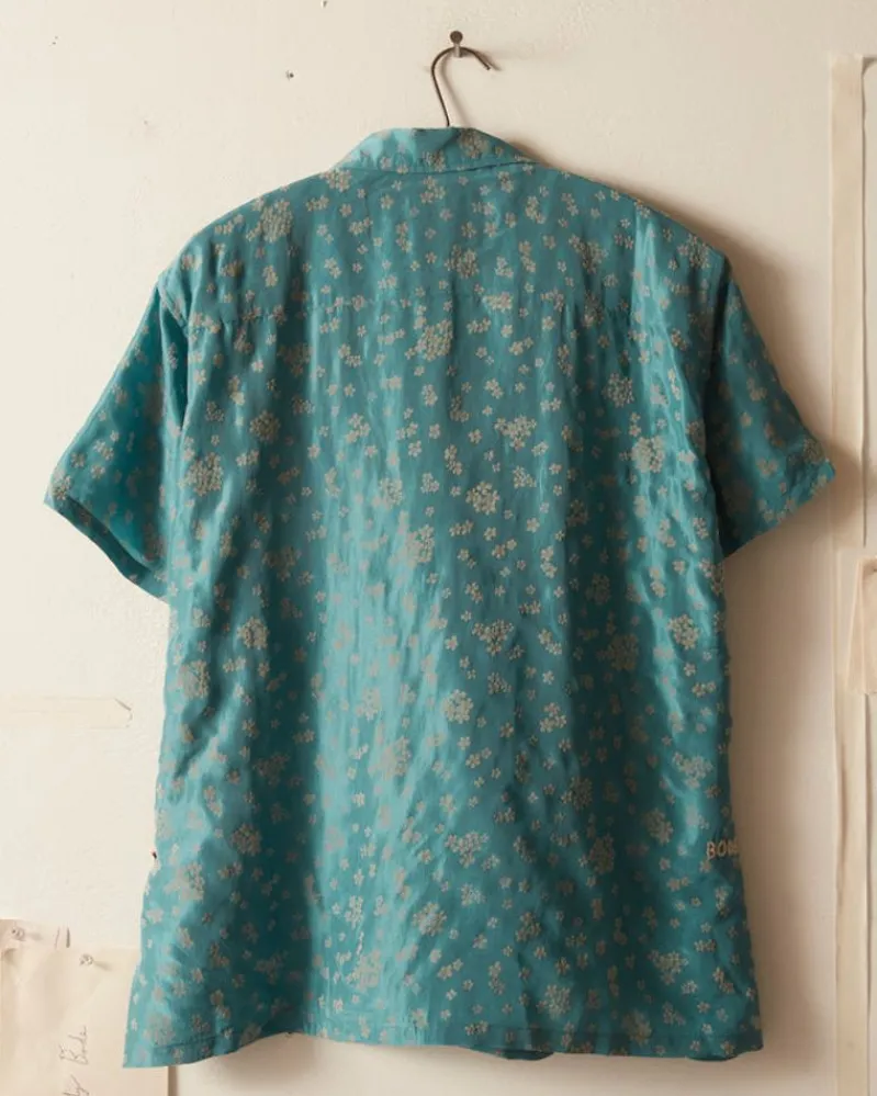 Shirts<BODE Floral Flocked Short Sleeve Shirt