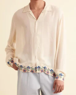 Shirts<BODE Flowering Liana Long Sleeve Shirt Cream/Multi