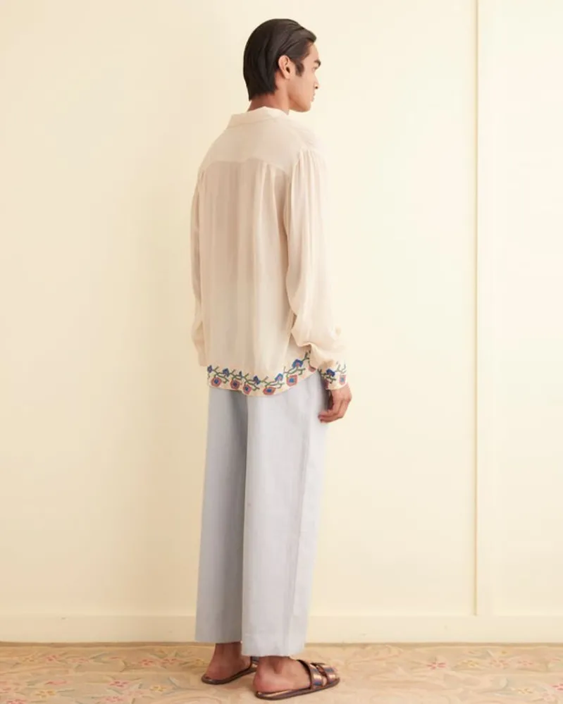 Shirts<BODE Flowering Liana Long Sleeve Shirt Cream/Multi