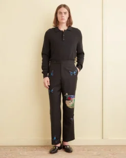 Suiting<BODE Flying Fauna Tuxedo Trousers Black