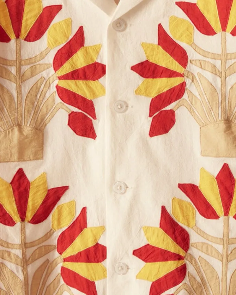 Shirts<BODE Foliage Applique Short Sleeve Shirt