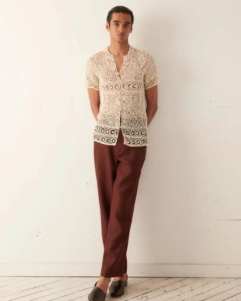 Shirts<BODE Formal Threadwork Short Sleeve Shirt