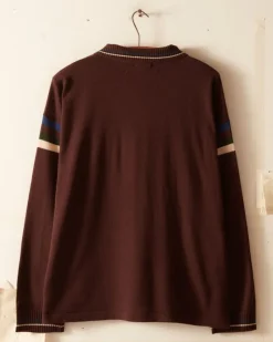 Knitwear<BODE Four Stripe Cycling Polo - Brown