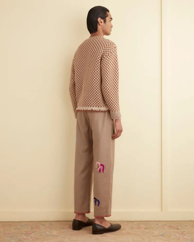 Knitwear<BODE Fringe Check Pullover - Brown
