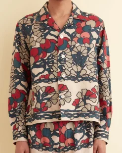 Shirts<BODE Garden Lattice Long Sleeve Shirt Ecru/Multi