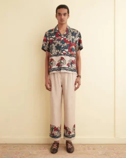 Shirts<BODE Garden Lattice Short Sleeve Shirt Ecru/Multi