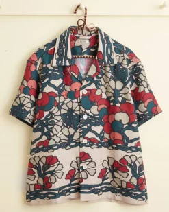 Shirts<BODE Garden Lattice Short Sleeve Shirt Ecru/Multi