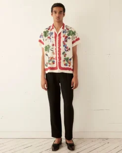 Shirts<BODE Garden State Short Sleeve Shirt Red