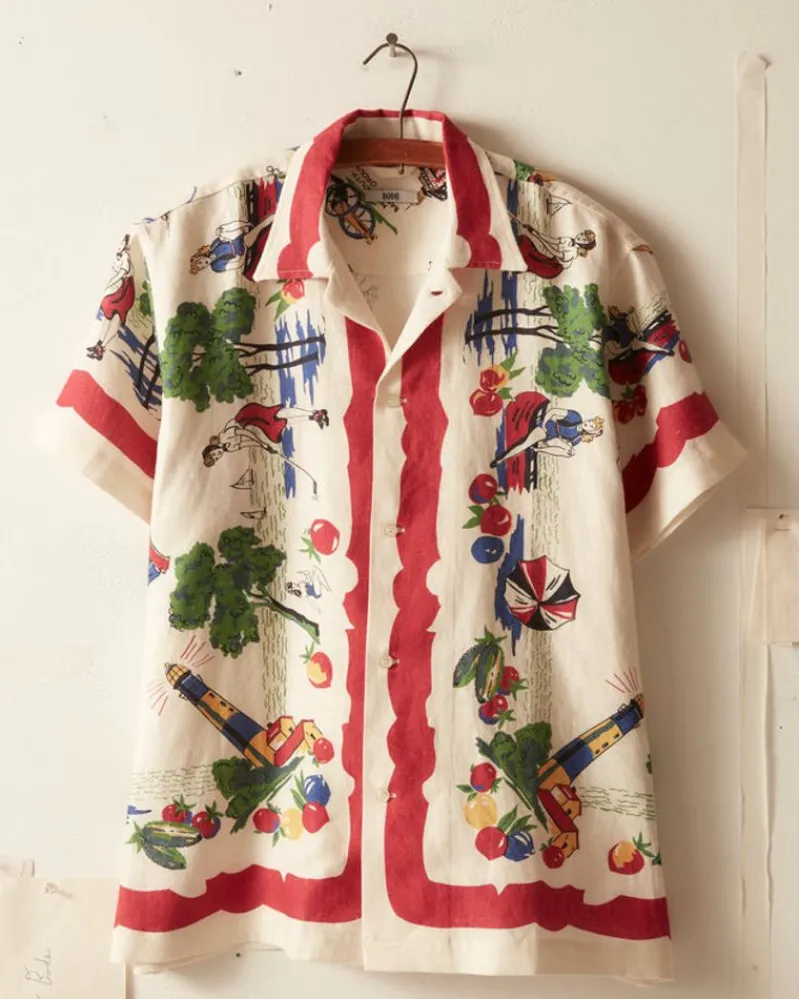 Shirts<BODE Garden State Short Sleeve Shirt Red