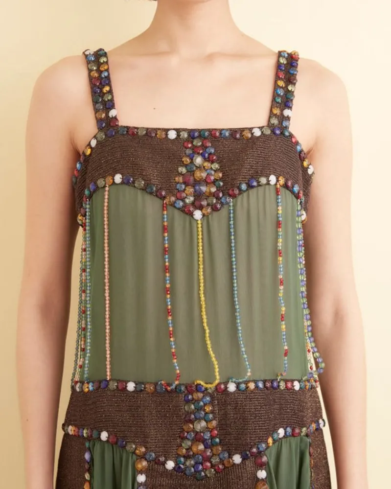 Dresses<BODE Gem Jarvis Dress Emerald