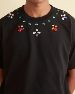 Cut & Sew<BODE Gem Necklace Tee Black