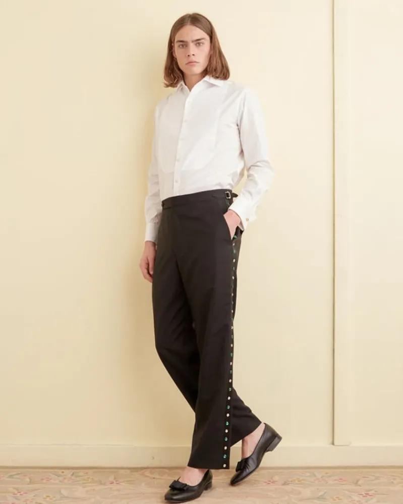 Trousers & Pants<BODE Gem Tuxedo Trousers Black