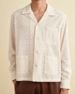 Shirts<BODE Geo Lace Overshirt - Ecru