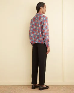 Shirts<BODE Geo Poppy Long Sleeve Shirt Blue